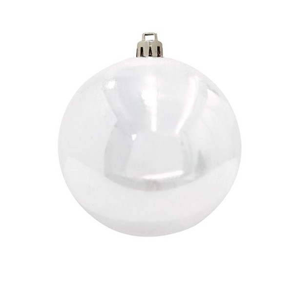 XL Dekokugel 30cm - Baumkugel - weiß glänzend - Innen&Außen - robustes Polyethylen