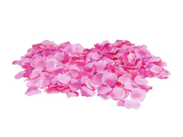 Rosenblätter, pink, 500 Stück aus Textil, Größe 8cm - Romatik-Dekoration