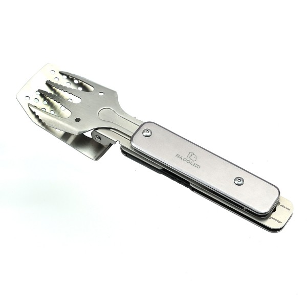 RADOLEO® Grill-Multi-Tool GENIUS POCKET Grillbesteck - Zange/Wender/Gabel/Flaschenöffner - 4in1