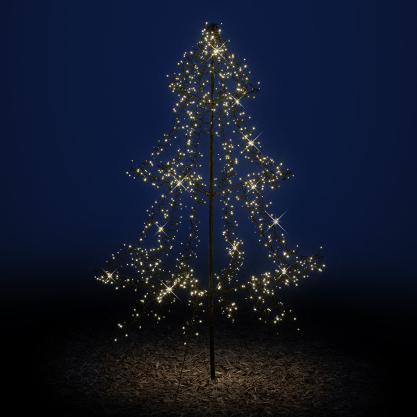 LED Lichterbaum - Outdoor Weihnachtsbaum - 1200 LED - H: 2m - Dimmer - Timer - aufklappbar
