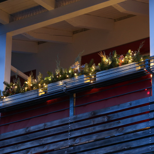 LED Solar Lichterkette Compact Twinkle - 500 warmweiße LED - 8 Funktionen - L: 11m - USB