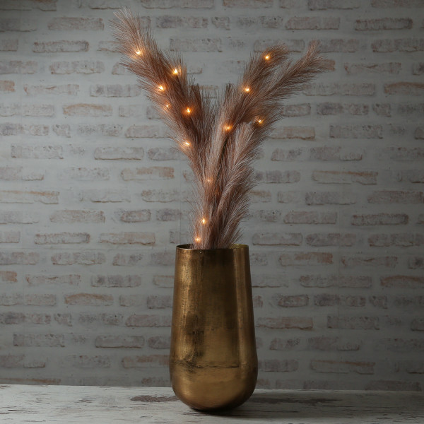 Deko Vase - Blumenvase - Aluminium - H: 37,5cm - gold