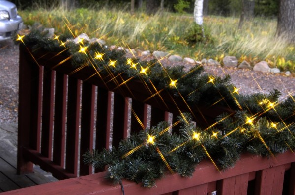 LED-Tannengirlande - Ottawal Line Outdoor - 36x Warmweiß - 2,70m - Grün