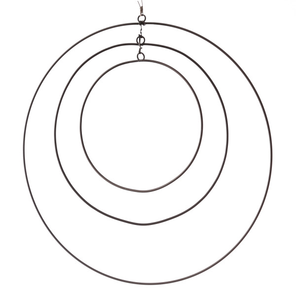 Dekoringe - Metallringe mit Aufhängeösen - für DIY/zum Basteln - D: 50/40/30cm - schwarz - 3er Set
